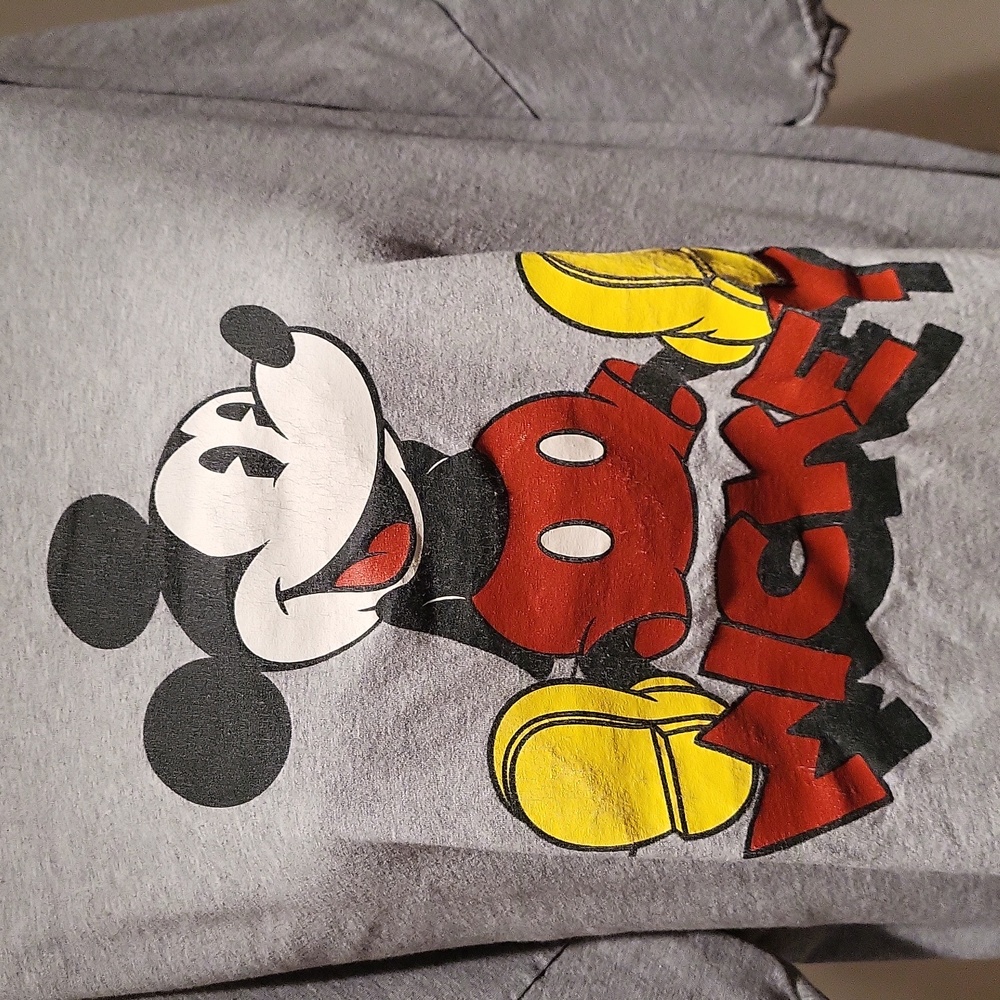 Disney Mickey short sleeve Tee shirt, plus 3x, grey, Unisex